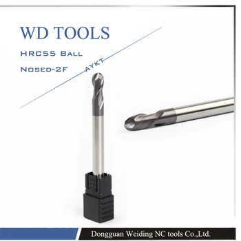 3pcs HRC55 R1.25X50X4Dx2F 2 flute ball end mill alibaba shop factory Wholesale good quality ball milling cutter
3pcs HRC55 R1.25X50X4Dx2F 2 flute ball end mill alibaba shop factory Wholesale good quality ball milling cutter