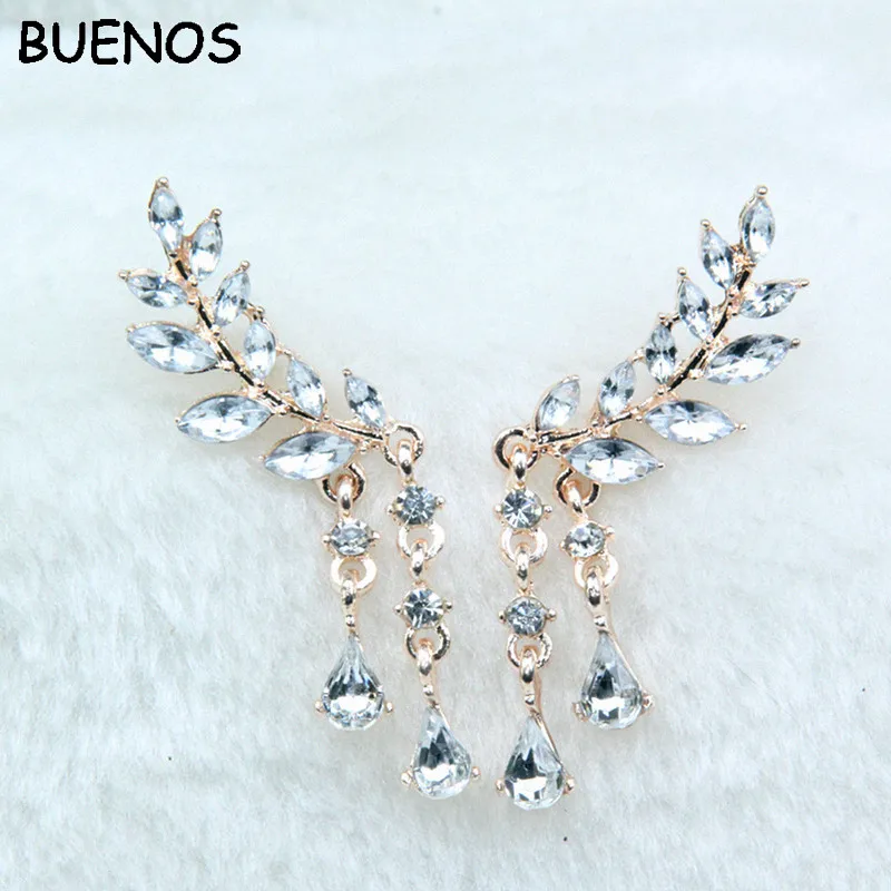 BUENOS Wing Shape Tassel Earrings For Women Jewelry Gold Silver Tone Cubic Statement Korean Stud Earrings Fashion Jewelry Gift
BUENOS Wing Shape Tassel Earrings For Women Jewelry Gold Silver Tone Cubic Statement Korean Stud Earrings Fashion Jewelry Gift