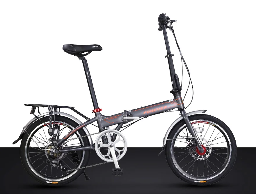 Excellent FOREVER Mini Folding Bike 20 inch Aluminium Alloy Frame Double Disc Brake Bike Road Cycle Variable Speed Women Cycling Bicycle 1