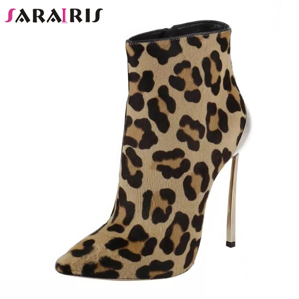 SARAIRIS Women Ankle Boots Sexy Leopard Boots High Heel Less Platform Shoes Autumn Party Wedding Ankle Boots Big Size 33-43
SARAIRIS Women Ankle Boots Sexy Leopard Boots High Heel Less Platform Shoes Autumn Party Wedding Ankle Boots Big Size 33-43