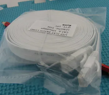 High Speed Cable Cat6 RJ45 10m 30ft White Ultra-Thin Flat Patch Network Internet Cat.6 UTP
High Speed Cable Cat6 RJ45 10m 30ft White Ultra-Thin Flat Patch Network Internet Cat.6 UTP