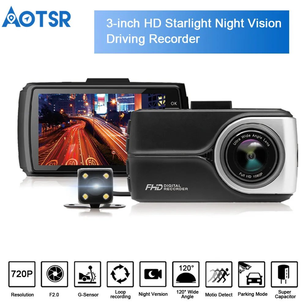 Car DVR Camera 3.0 Inch screen Dash Cam Dual Lens Night Vision Dash cam G-sensor Rear view camera Automatic camera Kit Video
Car DVR Camera 3.0 Inch screen Dash Cam Dual Lens Night Vision Dash cam G-sensor Rear view camera Automatic camera Kit Video