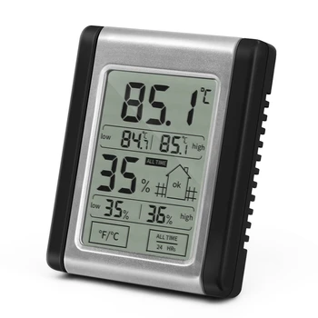 Mini Digital Hygrometer Thermometer Indoor Kitchen Thermometer Touch Screen Humidity Temperature Sensor ALL TIME Weather Station
Mini Digital Hygrometer Thermometer Indoor Kitchen Thermometer Touch Screen Humidity Temperature Sensor ALL TIME Weather Station