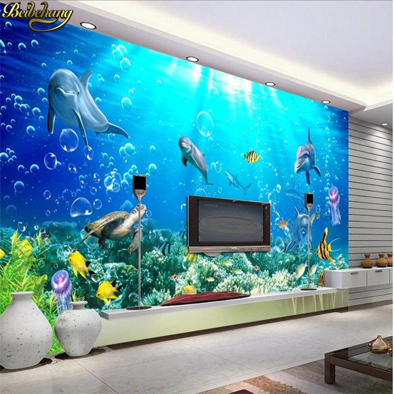 beibehang papel de parede Custom Photo Wallpaper Mural Wall Stickers 3D Effects Underwater World TV Wall
beibehang papel de parede Custom Photo Wallpaper Mural Wall Stickers 3D Effects Underwater World TV Wall