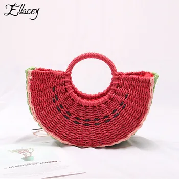 New Summer Female Beach Bag Women Hand Made Straw Bag Cartoon Cute Fruit Packet Clutch Bag Watermelon Shape Rattan Bag
New Summer Female Beach Bag Women Hand Made Straw Bag Cartoon Cute Fruit Packet Clutch Bag Watermelon Shape Rattan Bag
