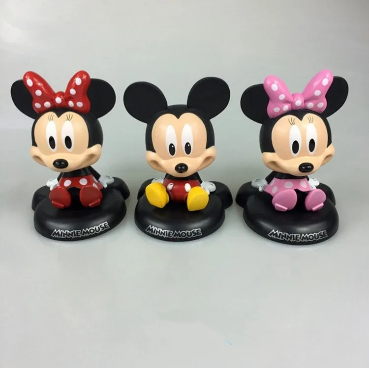 New Arrival Cartoon Mickey Mouse Minnie Mouse Cute 12cm Bobble Head Dolls Anime PVC Action Figure Kids Toys Car Decoration
New Arrival Cartoon Mickey Mouse Minnie Mouse Cute 12cm Bobble Head Dolls Anime PVC Action Figure Kids Toys Car Decoration