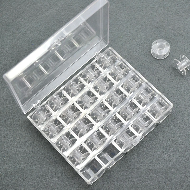 1/25PCs Clear Plastic 25 Bobbins Sewing Machine Spools With Thread Storage Case Box For Home Sewing Tools Sewing Accessories
1/25PCs Clear Plastic 25 Bobbins Sewing Machine Spools With Thread Storage Case Box For Home Sewing Tools Sewing Accessories