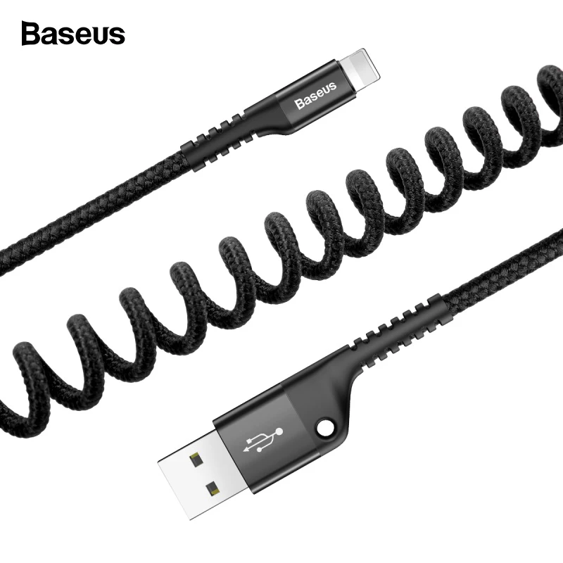 Baseus Flexible Spring USB Cable For iPhone Fast Charging Charger Cord Data Cable For iPhone XS Max XR X 8 7 6 5 5s se Adapter
Baseus Flexible Spring USB Cable For iPhone Fast Charging Charger Cord Data Cable For iPhone XS Max XR X 8 7 6 5 5s se Adapter