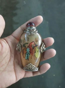 Collection old carved glass&sliver snuff bottle,Lady Riding, best ornament & collection, free shipping
Collection old carved glass&sliver snuff bottle,Lady Riding, best ornament & collection, free shipping