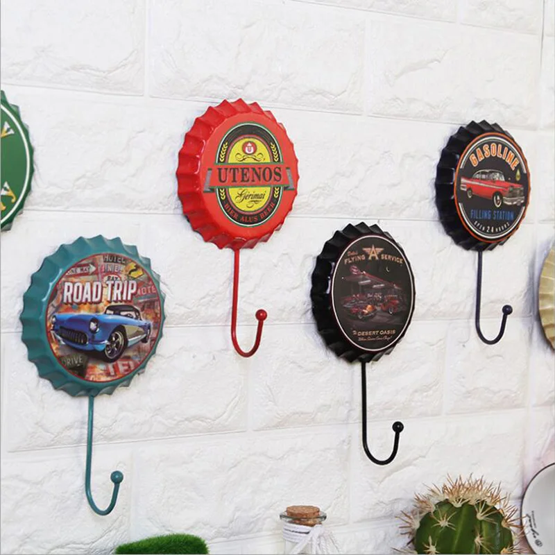 10*16*1.5CM Vintage Wine Bottle Cap Iron Hook Home Wall Craftwork Decoration Pendant Creative Beer Hook
10*16*1.5CM Vintage Wine Bottle Cap Iron Hook Home Wall Craftwork Decoration Pendant Creative Beer Hook