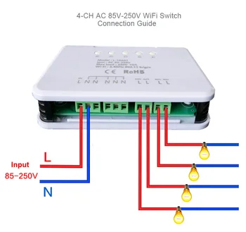4CH RF Smart Remote Control Switch Wireless WiFi App Smart Home Module 4 Channel DC 5V/7-32V Relay Delay Relay Switch
4CH RF Smart Remote Control Switch Wireless WiFi App Smart Home Module 4 Channel DC 5V/7-32V Relay Delay Relay Switch