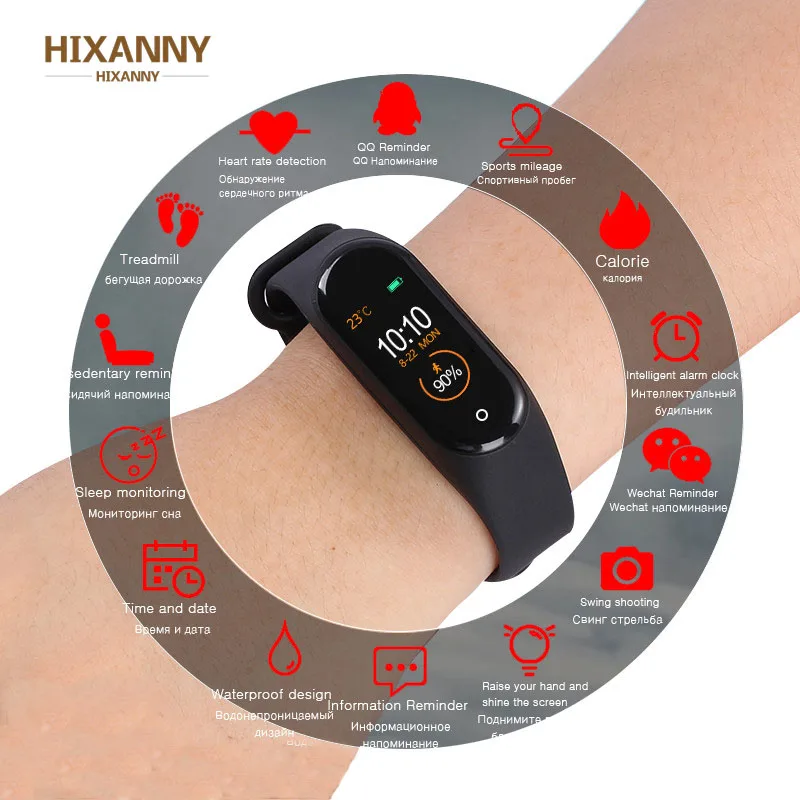 Smart Bracelet Color Display Wristband Heart Rate Activity Fitness Tracker Smart Band Bracelet VS for XiaoMi Miband 2 Pulsera
Smart Bracelet Color Display Wristband Heart Rate Activity Fitness Tracker Smart Band Bracelet VS for XiaoMi Miband 2 Pulsera