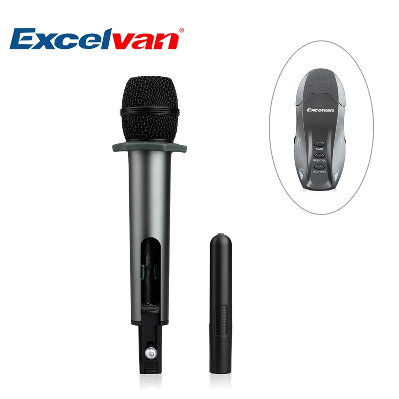 Excelvan K18V Professional Bluetooth Wireless Microphone Supported USB Charging with Receptor for Bar KTV Party Updated K18
Excelvan K18V Professional Bluetooth Wireless Microphone Supported USB Charging with Receptor for Bar KTV Party Updated K18