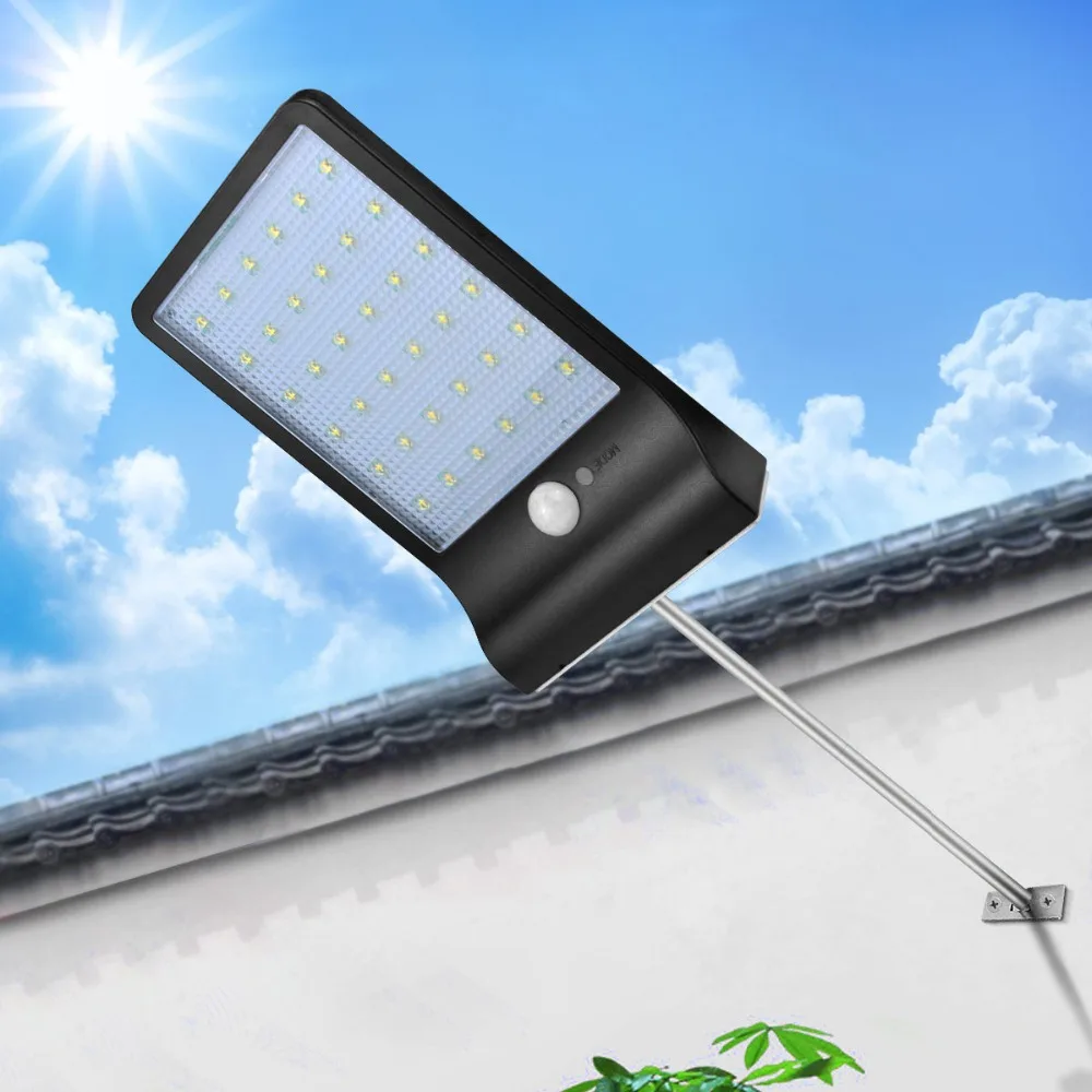 PIR Motion Sensor Outdoor Solar Street light 36 LEDs waterproof Solar Charge Wall lamp Path Porch Garden Security Night lighting
PIR Motion Sensor Outdoor Solar Street light 36 LEDs waterproof Solar Charge Wall lamp Path Porch Garden Security Night lighting