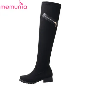 MEMUNIA 2020 big size 33-43 thigh high over the knee boots women round toe flock autumn winter boots slip on square heels shoes
MEMUNIA 2020 big size 33-43 thigh high over the knee boots women round toe flock autumn winter boots slip on square heels shoes