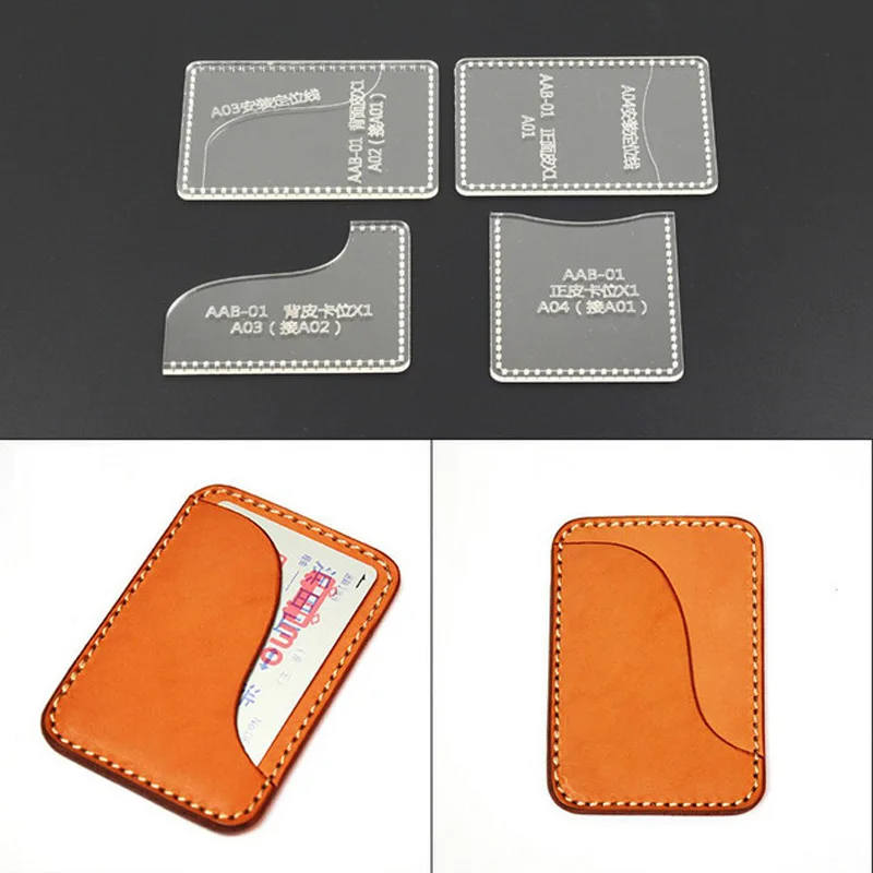 Acrylic Stencil 4PCS Clear Template Handcrafting Set For Leather Card package Sewing Pattern DIY Craft AAB-1
Acrylic Stencil 4PCS Clear Template Handcrafting Set For Leather Card package Sewing Pattern DIY Craft AAB-1