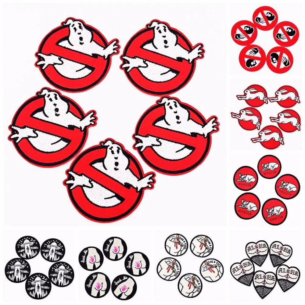 5PCS/lot Ghostbuster Movie rabbit circle 3d Patch Embroidered Applique Iron On Patch work DIY Jacket clothes Apparel Accessories
5PCS/lot Ghostbuster Movie rabbit circle 3d Patch Embroidered Applique Iron On Patch work DIY Jacket clothes Apparel Accessories