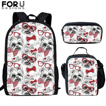 FORUDESIGNS Funny Yorkshire Terrier Dogs Print 3set Primary Student 16 Inch School Bags for Girls Set Children Backpack Kids Bag
FORUDESIGNS Funny Yorkshire Terrier Dogs Print 3set Primary Student 16 Inch School Bags for Girls Set Children Backpack Kids Bag