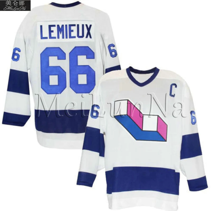 MeiLunNa Customize QMJHL Laval Voisins 66 Mario Lemieux Jerseys Blank Home Road White Blue Sewn On Any Name NO.
MeiLunNa Customize QMJHL Laval Voisins 66 Mario Lemieux Jerseys Blank Home Road White Blue Sewn On Any Name NO.