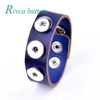 Rivca Black & Brown Genuine Leather Bracelet 18mm Snap Button Adjustable 24.5cm Fashion Charms Bracelets For Woman & man P2017
Rivca Black & Brown Genuine Leather Bracelet 18mm Snap Button Adjustable 24.5cm Fashion Charms Bracelets For Woman & man P2017