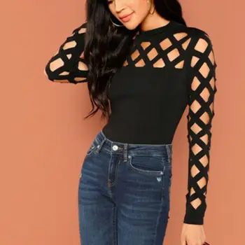 Sexy Women Fashion Bodysuit Long Sleeves Solid Color Hollow Out Slim S-XXL Size Ladies Summer Casual Clothes
Sexy Women Fashion Bodysuit Long Sleeves Solid Color Hollow Out Slim S-XXL Size Ladies Summer Casual Clothes