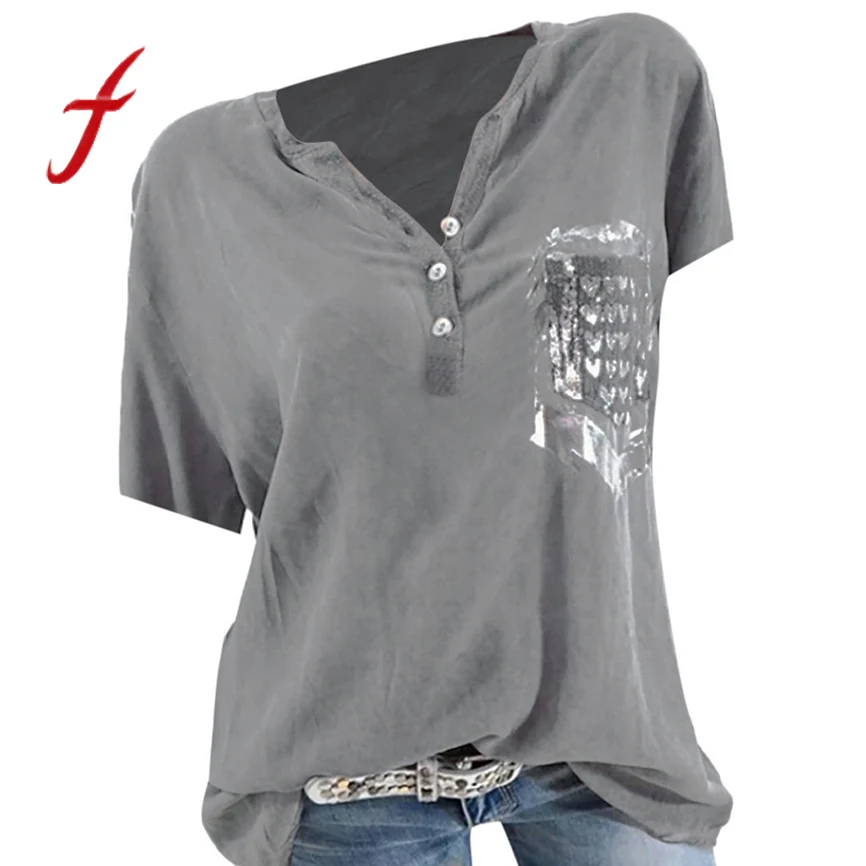 Summer shirt Women Summer Fashion Short Sleeve Pocket Printed Tops multicolor top middle button decoration plus size t shirt
Summer shirt Women Summer Fashion Short Sleeve Pocket Printed Tops multicolor top middle button decoration plus size t shirt