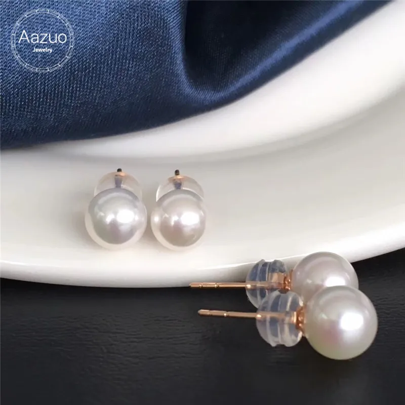 Aazuo Natural Akoya Pear 7-8mm Real 18K Yellow Gold White Gold Rose Gold Stud Earrings gifted for Women Au750
Aazuo Natural Akoya Pear 7-8mm Real 18K Yellow Gold White Gold Rose Gold Stud Earrings gifted for Women Au750