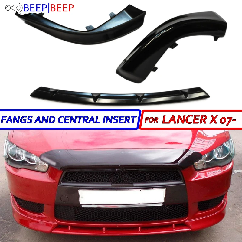 Fangs on front bumper and central insert for Mitsubishi Lancer X 2007-2015 2.0 car styling decoration protection bumper molding
Fangs on front bumper and central insert for Mitsubishi Lancer X 2007-2015 2.0 car styling decoration protection bumper molding