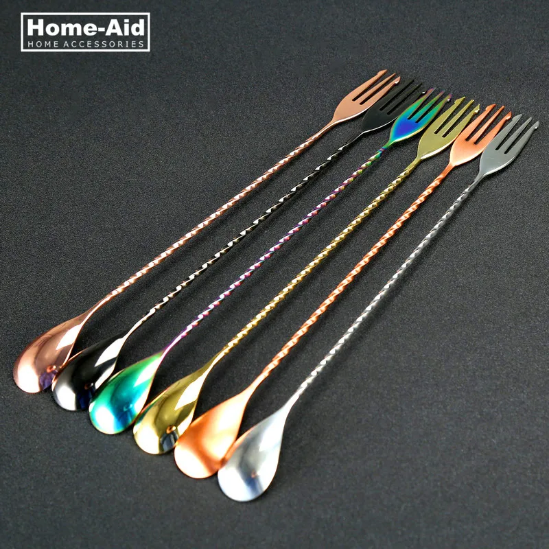 400mm Cocktail Fork Bar Spoon 304 Stainless Steel Twisted Mixing Stir Spoon Bar Tool
400mm Cocktail Fork Bar Spoon 304 Stainless Steel Twisted Mixing Stir Spoon Bar Tool