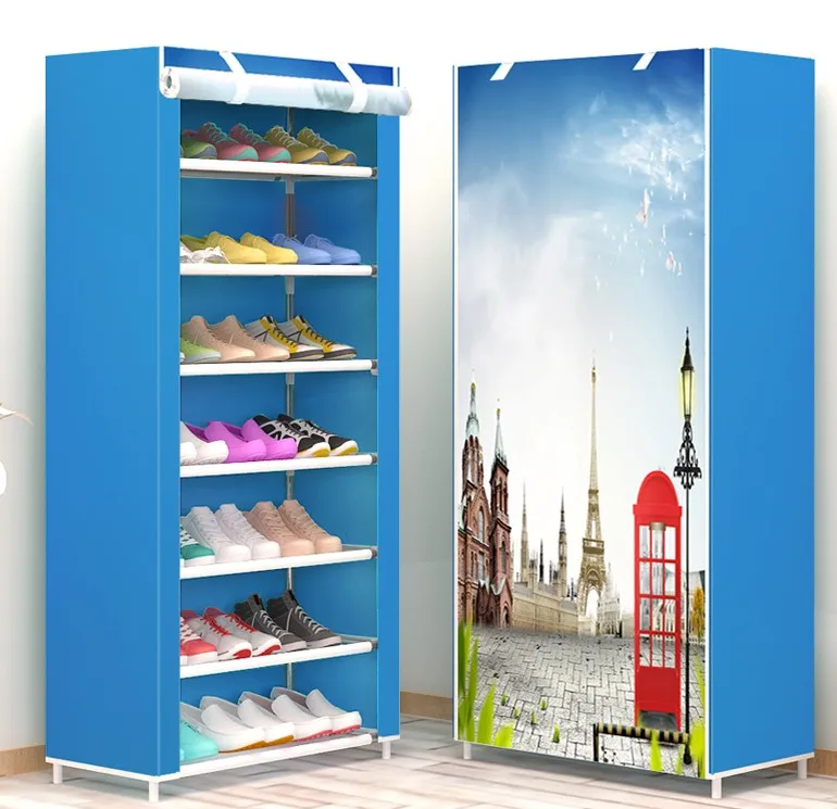 Shoe rack 8-layer 7-grid Metal iron fabric 126x60x30cm big shoe cabinet organizer removable shoe storage for home furniture C117
Shoe rack 8-layer 7-grid Metal iron fabric 126x60x30cm big shoe cabinet organizer removable shoe storage for home furniture C117