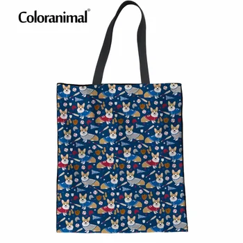 Coloranimal Cute Welsh Corgi Canvas Handbag Beach Travel Shopper Reusable Tote Bag Cute Puppy Dog Print Women's Casual Linen Bag
Coloranimal Cute Welsh Corgi Canvas Handbag Beach Travel Shopper Reusable Tote Bag Cute Puppy Dog Print Women's Casual Linen Bag