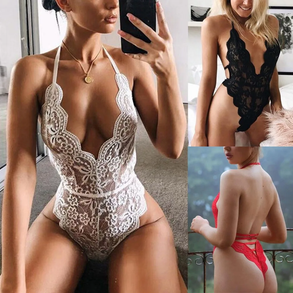Women Lace Coverall Fashion Women Sexy Backless Lace Halter Sleeveless Jumpsuit Deep-V Neck Bodysuit Party Bodysuit Jumpsuit
Women Lace Coverall Fashion Women Sexy Backless Lace Halter Sleeveless Jumpsuit Deep-V Neck Bodysuit Party Bodysuit Jumpsuit