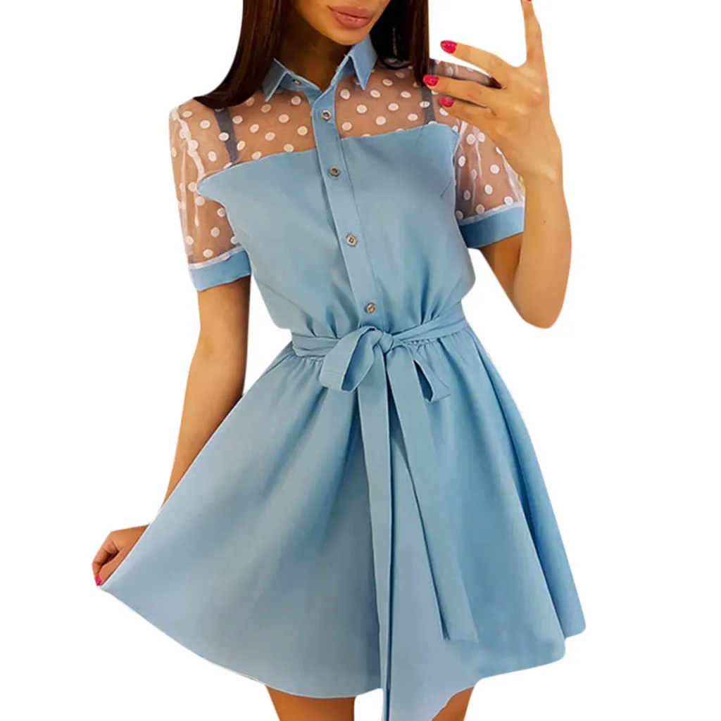 ISHOWTIENDA dress for women summer vestido wild Vintage Boho Women Summer Short Sleeve Dot Lace vestidos de fiesta de noche #p5 
ISHOWTIENDA dress for women summer vestido wild Vintage Boho Women Summer Short Sleeve Dot Lace vestidos de fiesta de noche #p5