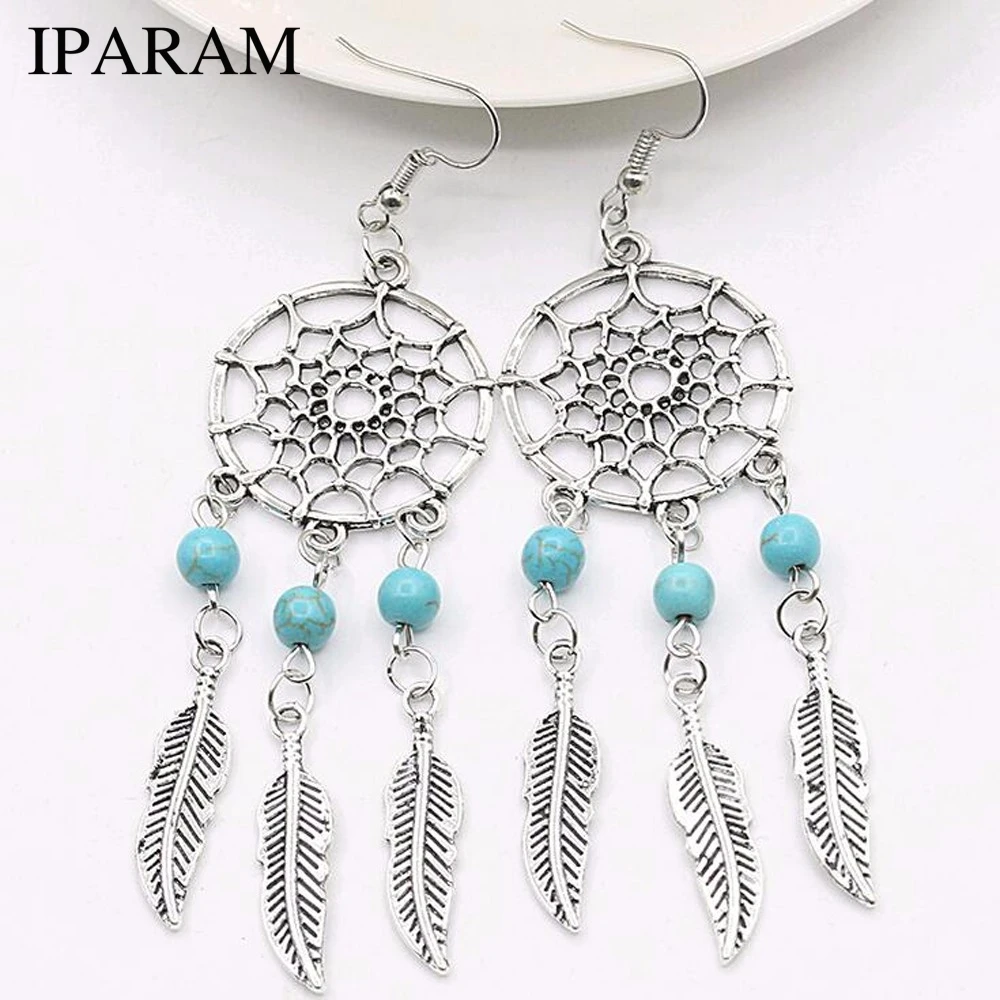 IPARAM 2018 New fashion jewelry vintage silver plated Dream catcher earring gift for women girl Jewelry Gift
IPARAM 2018 New fashion jewelry vintage silver plated Dream catcher earring gift for women girl Jewelry Gift