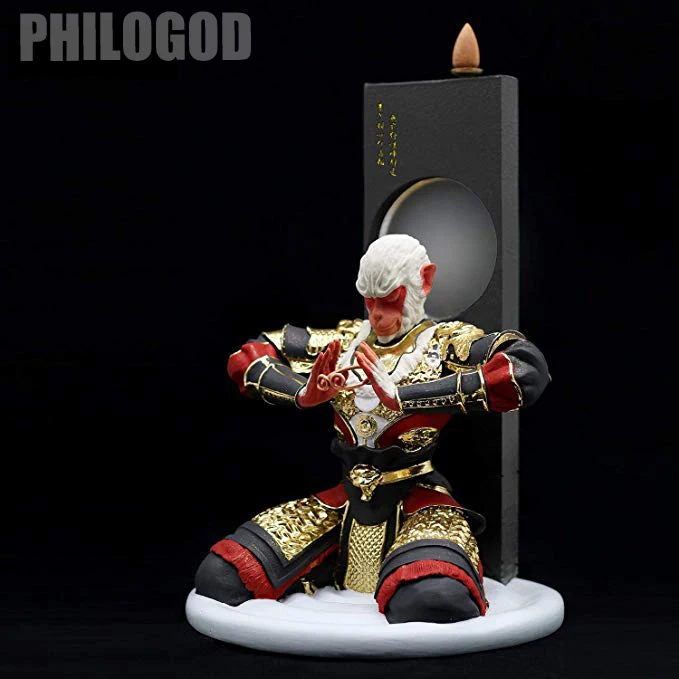 PHILOHOME Wukong Backflow Incense Burner/Holder Hand-Made Colored Drawing, Delicate Resin Furnishing Articles (red)
PHILOHOME Wukong Backflow Incense Burner/Holder Hand-Made Colored Drawing, Delicate Resin Furnishing Articles (red)