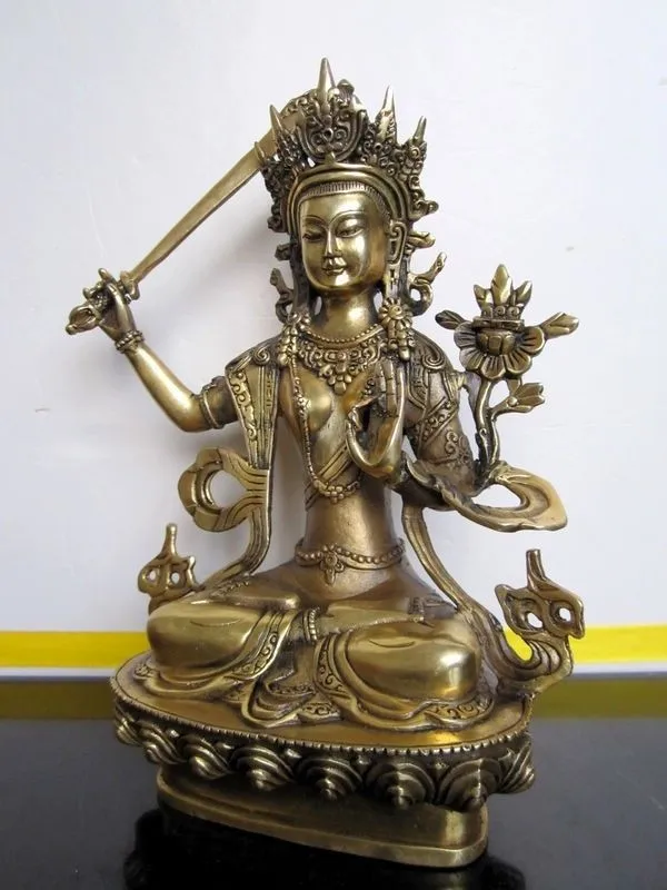 Copper Brass CHINESE crafts decoration Collectibles Tibetan Buddhist bronze MANJUSHRI buddha statue
Copper Brass CHINESE crafts decoration Collectibles Tibetan Buddhist bronze MANJUSHRI buddha statue