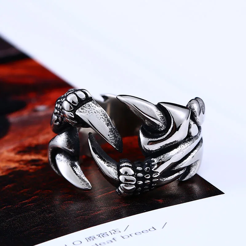 Unique Dragon Claw Ring For Men Fashion Stainless Steel Man Jewelry Biker Trendy BR8-191 US Size
Unique Dragon Claw Ring For Men Fashion Stainless Steel Man Jewelry Biker Trendy BR8-191 US Size
