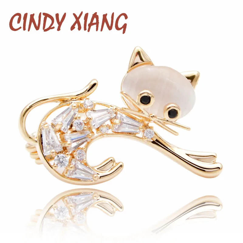 CINDY XIANG 2 Color Available Cute Small Kitty Collar Pins Fashion Animal Cat Brooch Women And Men Jewelry Suit Accessories
CINDY XIANG 2 Color Available Cute Small Kitty Collar Pins Fashion Animal Cat Brooch Women And Men Jewelry Suit Accessories