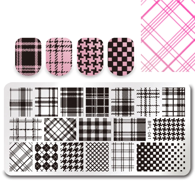 BORN PRETTY 12*6cm Rectangle Nail Art Stamping Template Manicure Checked Design Grid Lattice Image Printing Plate Stencil L041
BORN PRETTY 12*6cm Rectangle Nail Art Stamping Template Manicure Checked Design Grid Lattice Image Printing Plate Stencil L041