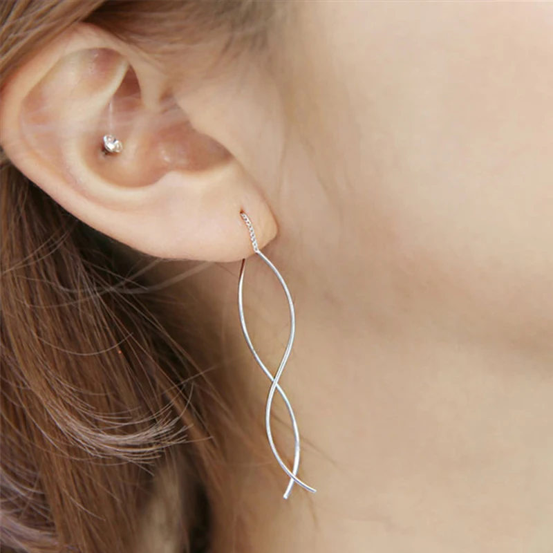 2018 Hot Simple Spiral Wave Thin S Shaped Ear Line Long Drop Dangle Earrings for Women Fashion Ear Jewelry Pendientes Brincos
2018 Hot Simple Spiral Wave Thin S Shaped Ear Line Long Drop Dangle Earrings for Women Fashion Ear Jewelry Pendientes Brincos