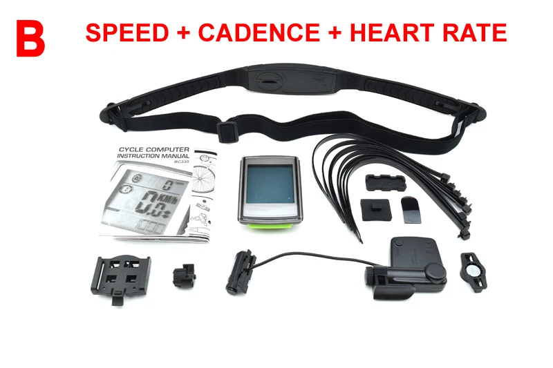 Waterproof Wireless Backlight, Heart Rate, Cadence and Temperature Testing Bike Computer Bicycle Speedometer Cycling Odometer  (6)