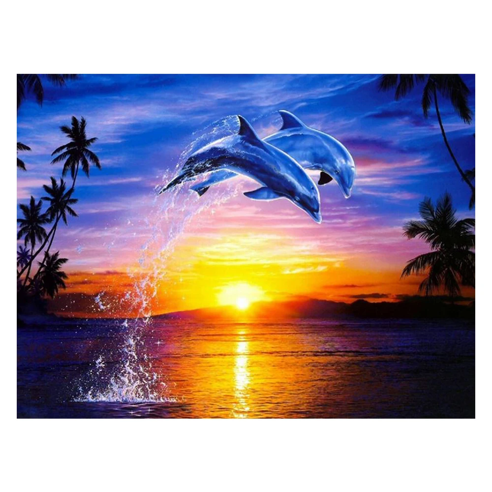 DIY Diamond Painting Mosaic Crafts Beautiful views of the sea dolphin Inlaid Decorative Painting Square Drill Full Embroidery
DIY Diamond Painting Mosaic Crafts Beautiful views of the sea dolphin Inlaid Decorative Painting Square Drill Full Embroidery