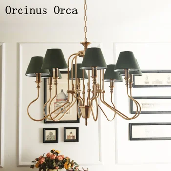 New American pastoral cloth chandelier living room dining room bedroom European simple creative LED Chandelier free shipping
New American pastoral cloth chandelier living room dining room bedroom European simple creative LED Chandelier free shipping