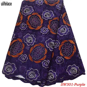 Purple Nigerian African Lace Fabrics High Quality For Women Cotton Lace With Stones Swiss Voile Lace In Switzerland SW-301
Purple Nigerian African Lace Fabrics High Quality For Women Cotton Lace With Stones Swiss Voile Lace In Switzerland SW-301
