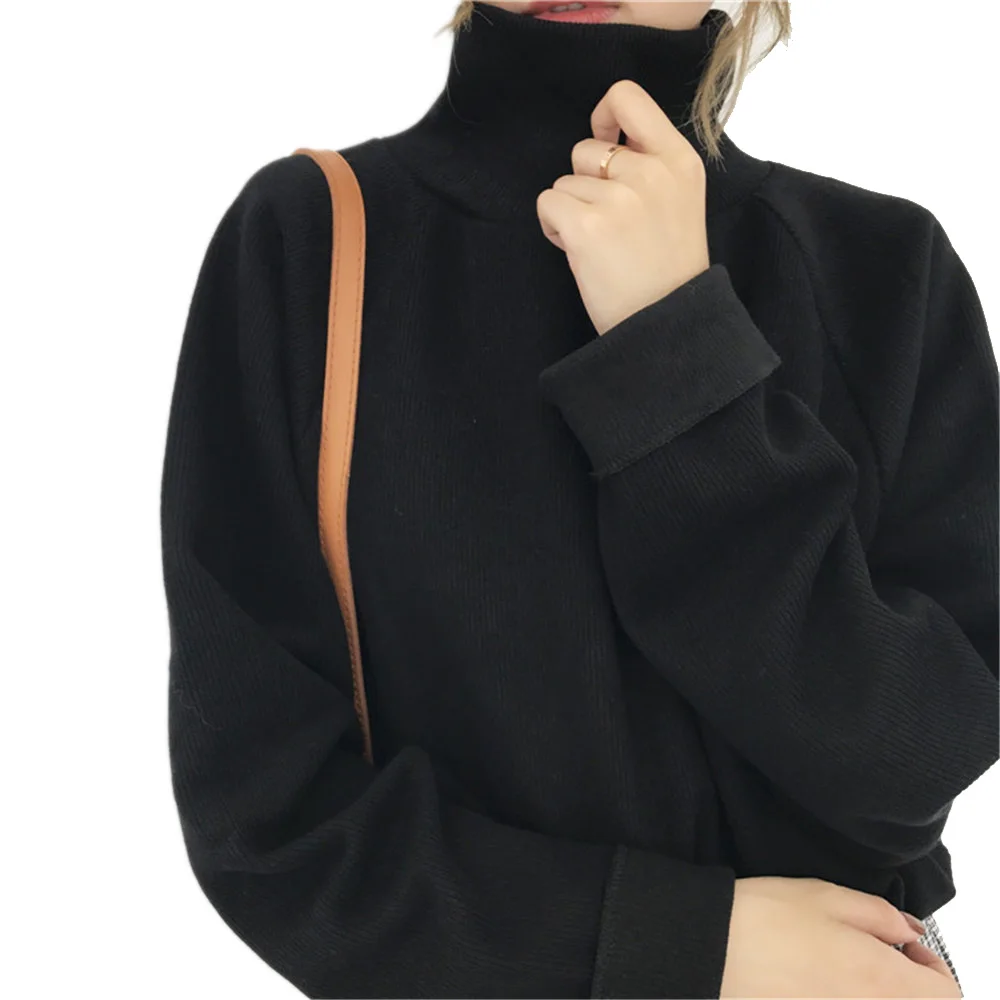 Casual Loose Sweater Women Turtleneck Knitted Tops Autumn Batwing Sleeve Pullovers Crocheted Black Woman Clothes White Sweaters
Casual Loose Sweater Women Turtleneck Knitted Tops Autumn Batwing Sleeve Pullovers Crocheted Black Woman Clothes White Sweaters