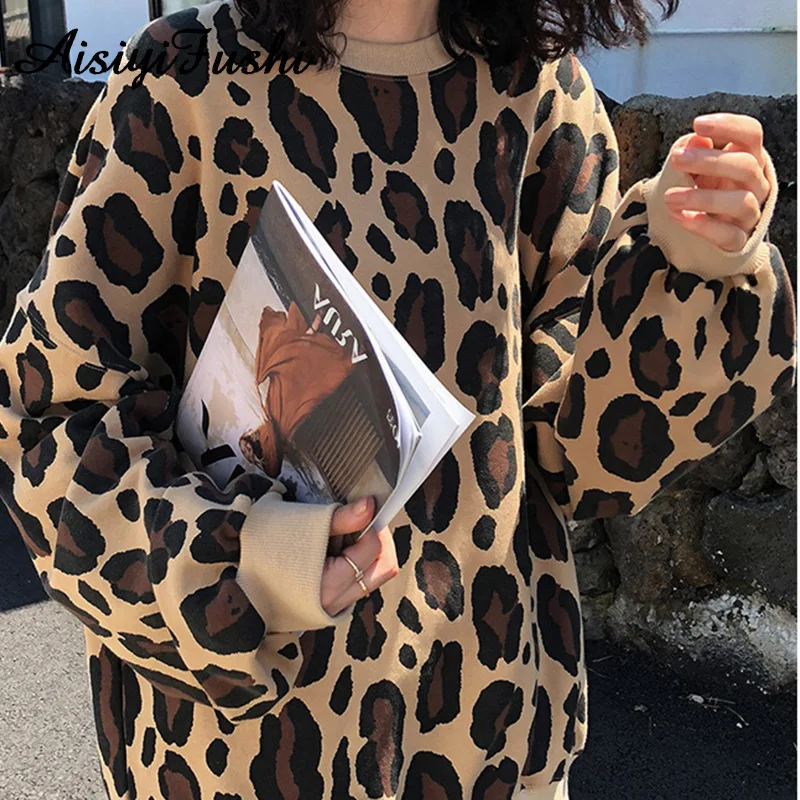 Oversized Leopard Print Sweatshirt Women Loose Hoodies Long Sleeve Tops Fashion Womens Sweatshirts Spring Casual Sudadera Mujer
Oversized Leopard Print Sweatshirt Women Loose Hoodies Long Sleeve Tops Fashion Womens Sweatshirts Spring Casual Sudadera Mujer