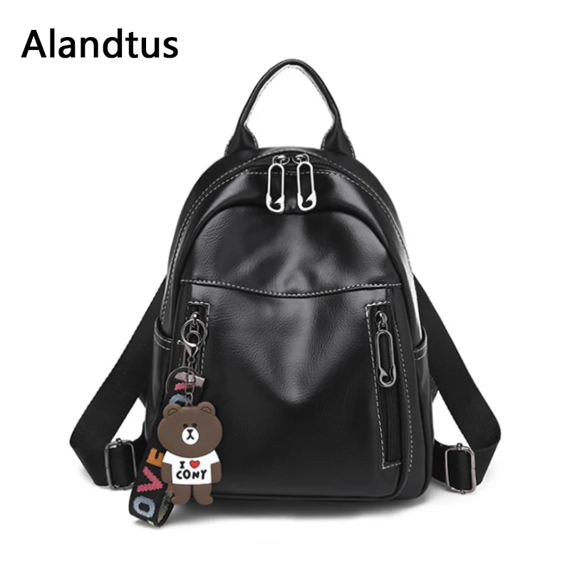 Alandtus Women Leather Backpack Solid Color School Backpacks For Teenager Girls Female Bagpack Mochila Feminina Mochilas Mujer
Alandtus Women Leather Backpack Solid Color School Backpacks For Teenager Girls Female Bagpack Mochila Feminina Mochilas Mujer