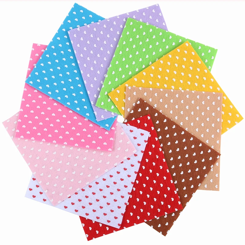 Nanchuang 1mm Thickness Heart-Shap Printed Non Woven Felt Fabric For Handmade Sewing Doll&Crafts Material 10Pcs/Pack 15x15cm
Nanchuang 1mm Thickness Heart-Shap Printed Non Woven Felt Fabric For Handmade Sewing Doll&Crafts Material 10Pcs/Pack 15x15cm