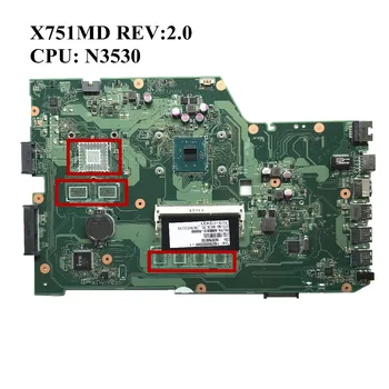 High quality For ASUS X751MA Laptop Motherboard With SR1W2 N3530 CPU 90NB0610-R00090 X751MD REV:2.0 100% working
High quality For ASUS X751MA Laptop Motherboard With SR1W2 N3530 CPU 90NB0610-R00090 X751MD REV:2.0 100% working