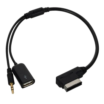 CY Media In AMI MDI to Stereo 3.5mm Audio & USB Female Aux Cable For Car VW AUDI 2014 A4 A6 Q5 Q7
CY Media In AMI MDI to Stereo 3.5mm Audio & USB Female Aux Cable For Car VW AUDI 2014 A4 A6 Q5 Q7